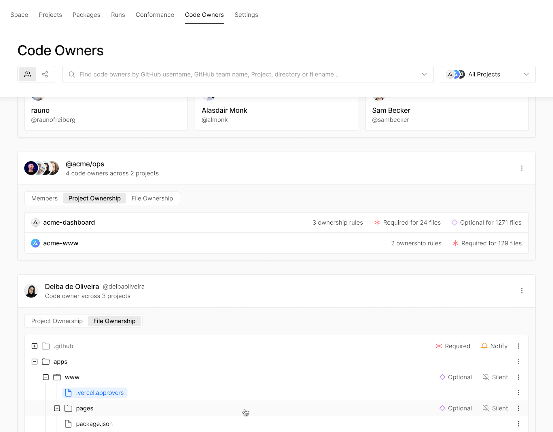 Visualize who owns code in your organization.