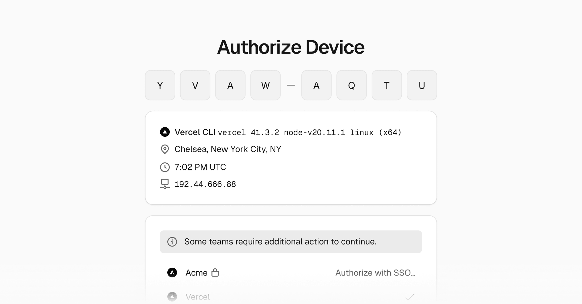 Authorize Device Flow