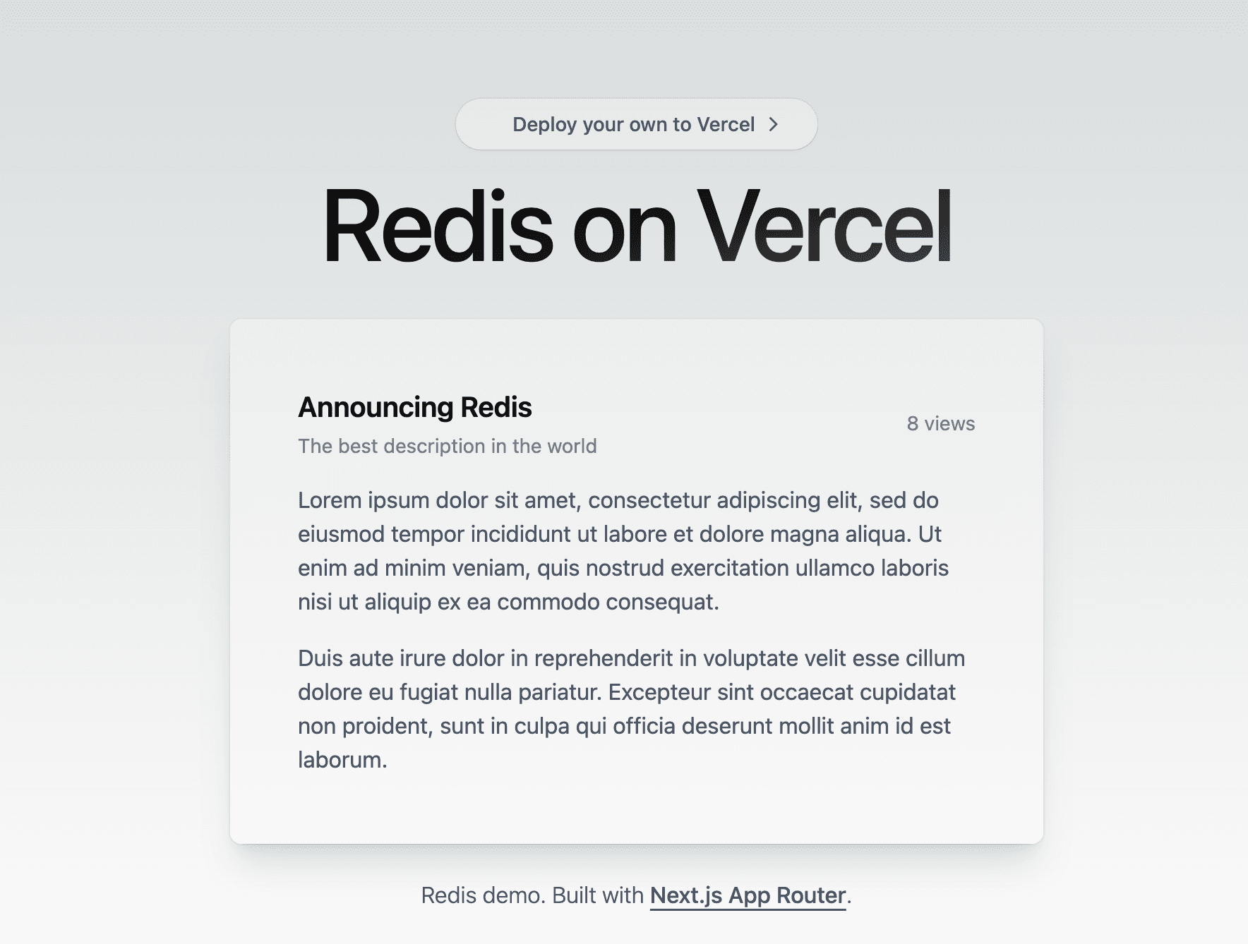 Redis Next.js Starter thumbnail