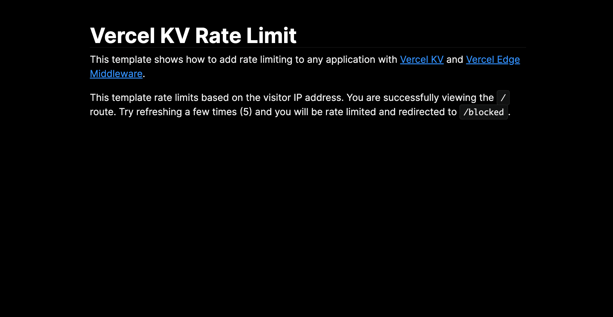 Vercel Edge Middleware Rate Limit thumbnail